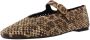 Kurt Geiger Mayfair suède ballerina's met panterprint en strass beige bruin - Thumbnail 5