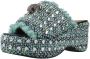 Kurt Geiger Blauwe Kristal Wig Sandalen Blue Dames - Thumbnail 3