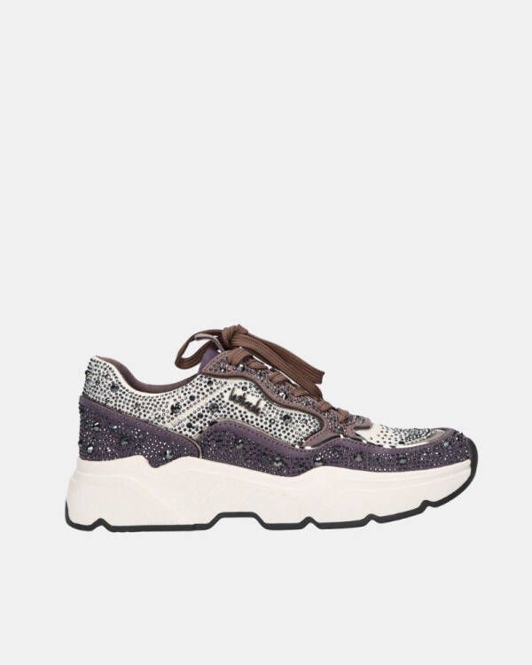 La Strada Sneaker blauw taupe met steentjes dames - Foto 2