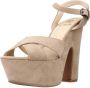 La strada High Heel Sandals Beige Dames - Thumbnail 3