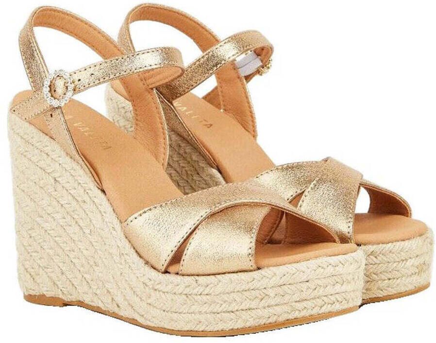 Castañer Gouden Espadrille Sleehakken Yellow Dames - Foto 2