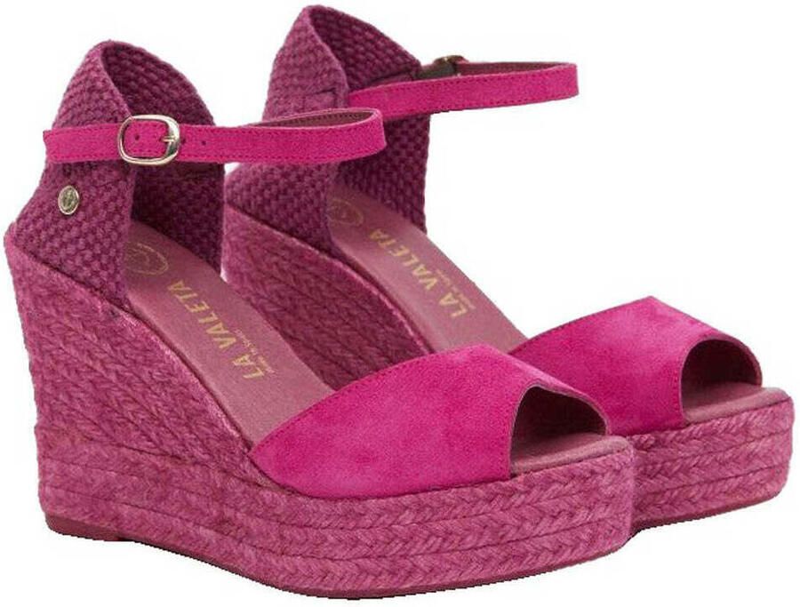 La Valeta Espadrilles Charlene Peep Toe Fucsia - Foto 2