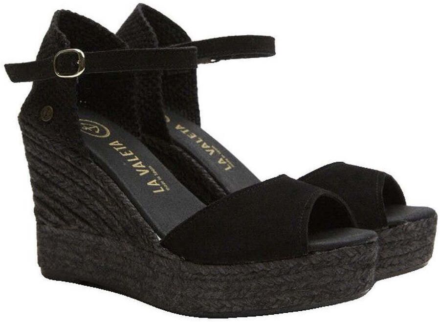 La Valeta Espadrilles Charlene Peep Toe Negro - Foto 2