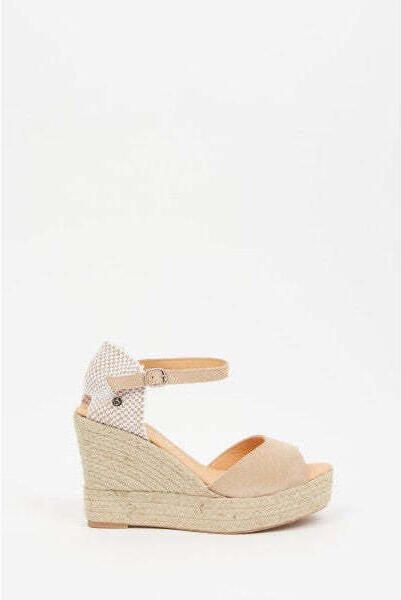 La Valeta Espadrilles Charlene Peep Toe Nude