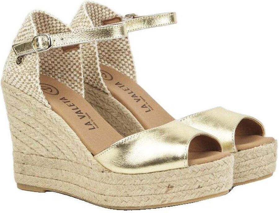 La Valeta Espadrilles Charlene Peep Toe Oro - Foto 2