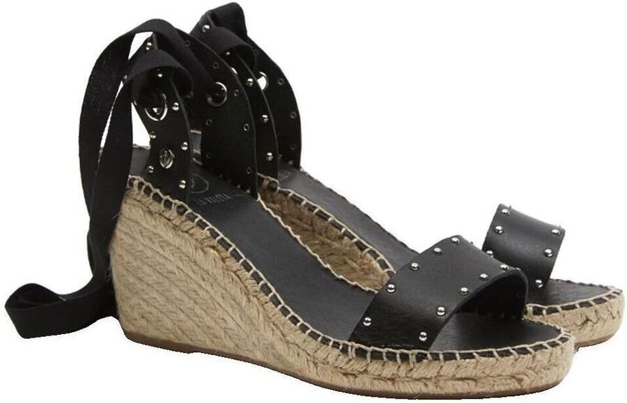 Castañer Elegante Sleehak Espadrilles Tina Model Black Dames - Foto 2