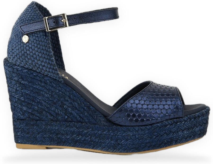 La Valeta Espadrilles Vera Peep Toe Jeans