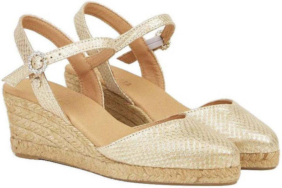 Castañer Gouden espadrilles met 5 cm sleehak Yellow Dames - Foto 2