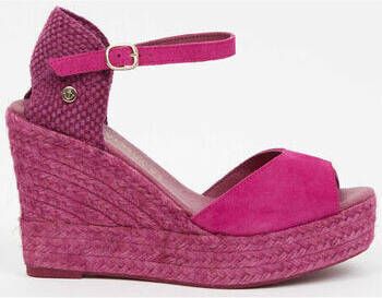 La Valeta Espadrilles Charlene Peep Toe Fucsia