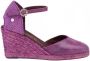 Castañer Paarse Suède Espadrilles met Sleehak Purple Dames - Thumbnail 6