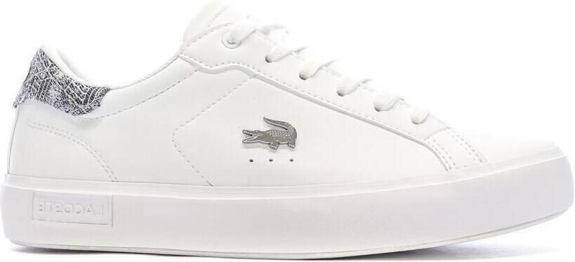 Lacoste Powercourt Kindersneakers Wit Leer