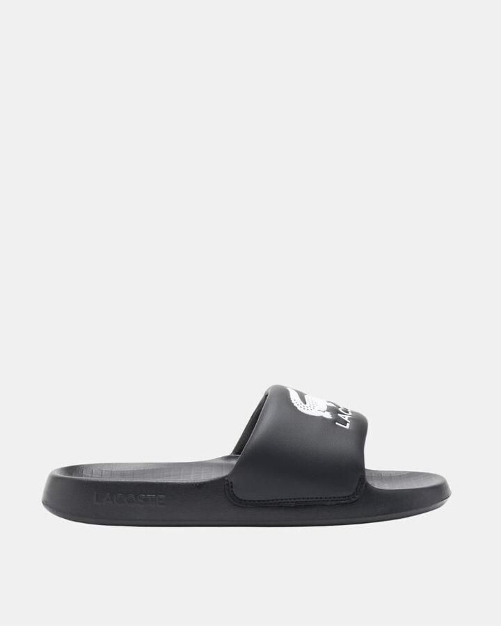 Lacoste SERVE SLIDE 1.0 125 A BLK WHT Heren Slippers zwart-wit - Foto 4