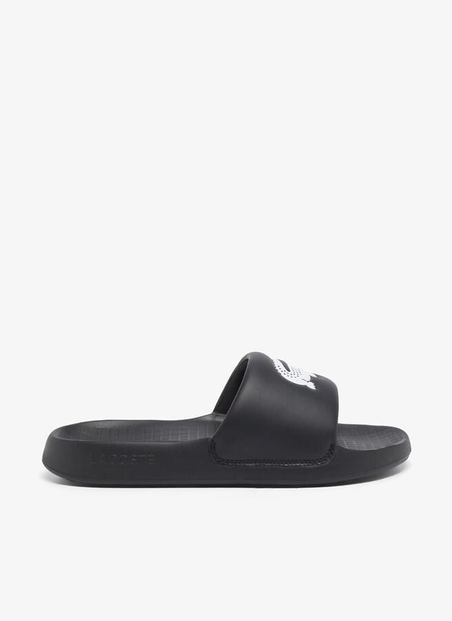 Lacoste Badslipper Serve Slide Black White ZWART - Foto 2