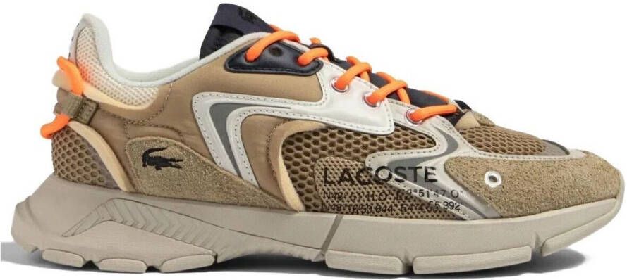 Lacoste Stijlvolle herensneakers van leer en stof Beige Heren - Foto 5