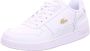 Lacoste Logo Sneaker Mat Leer Label Ingedrukt Vetersluiting White Dames - Thumbnail 4