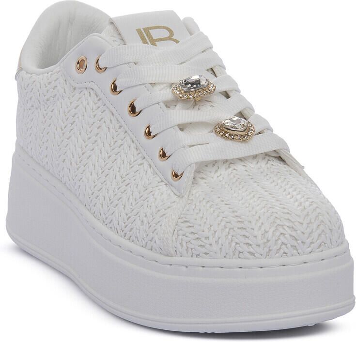 Laura Biagiotti Lage Sneakers RAFIA WHITE