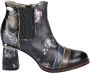 Laura vita Dames Enkellaarsjes Zwart Multicolor Dames - Thumbnail 3