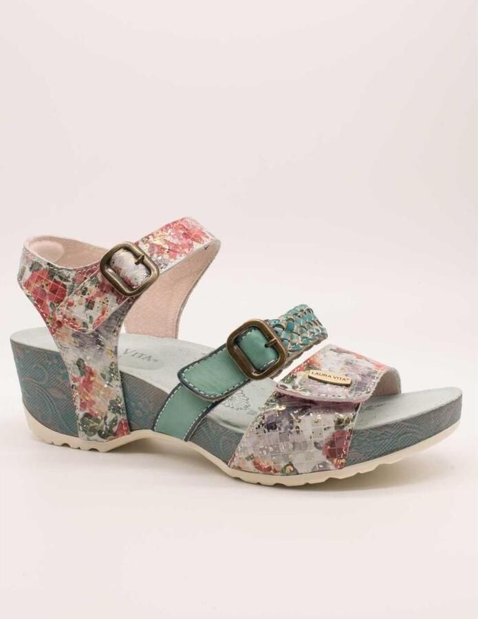 Laura vita Sandalen met sleehak Daphneo 02 Ciel