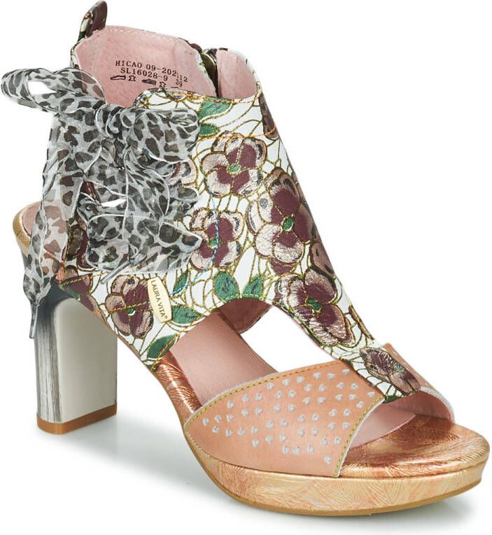 Laura vita Sandaaltje met zomerse openingen Roze Multicolor