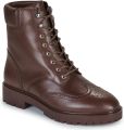 Lauren Ralph Lauren Veterboots van leer met siernaden model 'ALYSN' - Bruin