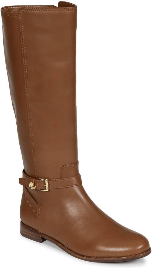 Lauren Ralph Lauren Leren laarzen met doornsluiting model 'BROOKE'