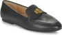 Ralph Lauren Zwarte Leren Platte Schoenen Logo Voorkant Black Dames - Thumbnail 2