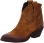 Lazamani Gigi Dames Enkellaarsjes Suede Cognac - Thumbnail 2
