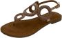 Lazamani Gita Leren Dames Sandalen Peach - Thumbnail 2