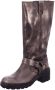 Lazamani Salome Dames Biker Boots Leer Pewter - Thumbnail 2