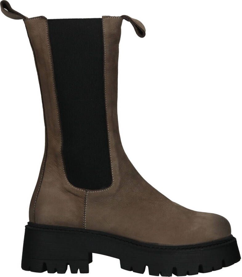 Lazamani Dames Chelsea Boots 67.053 Taupe Nubuck LA67053taupe