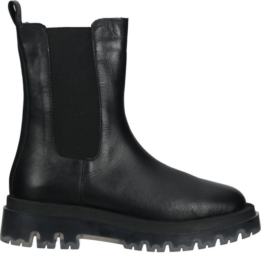 Lazamani Dames Chelsea Boots 67.071 Black Zwart Leer LA67071black