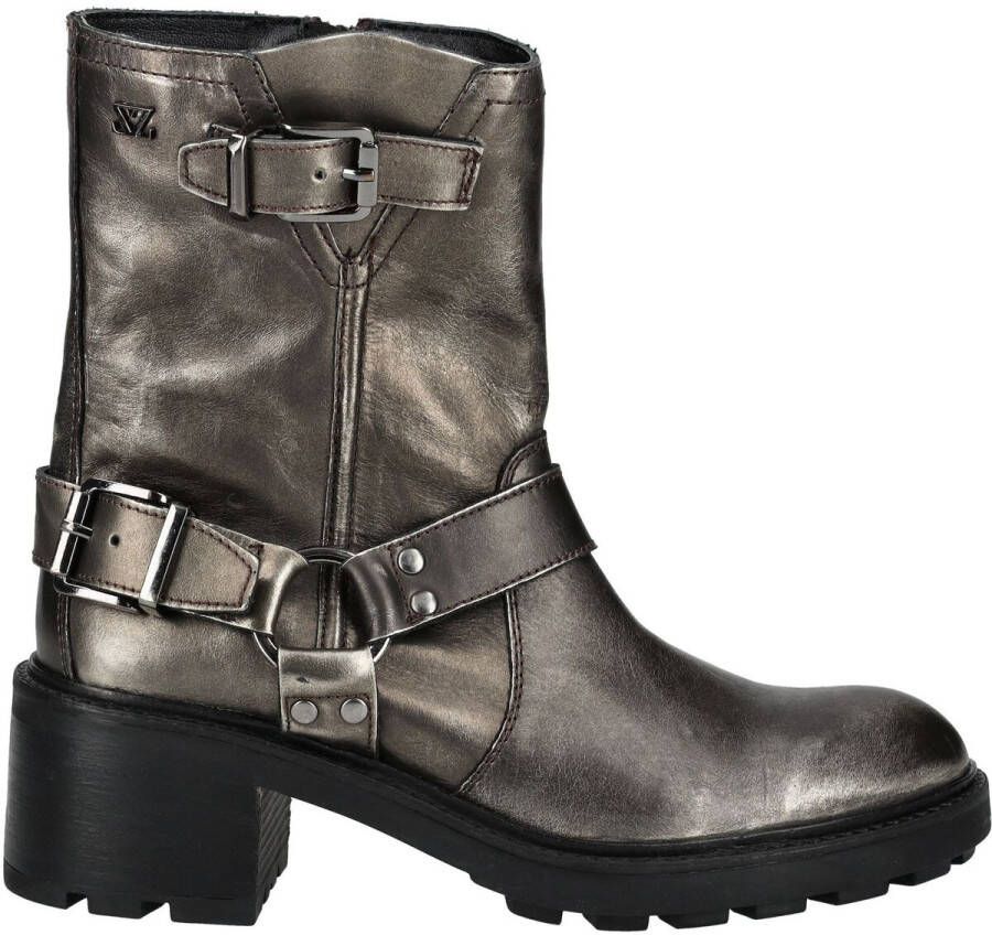 Lazamani Vintage Biker boots zilver Leer Dames - Foto 3