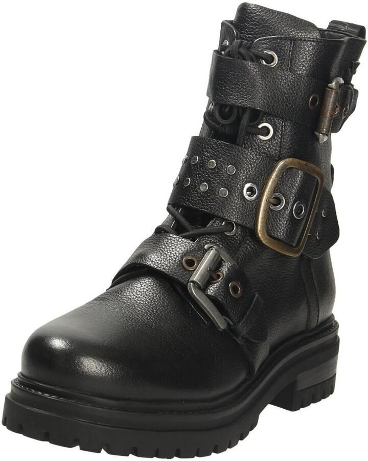 Lazamani Abby Dames Biker Boots Leer Black - Foto 2