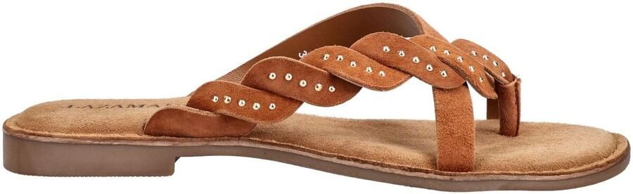 Lazamani Lena Dames Slippers Suede Tan - Foto 8