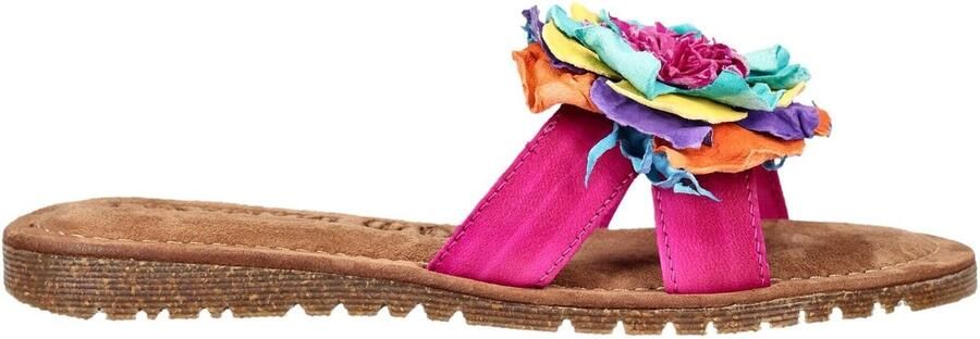 Lazamani Zinnia Dames Slippers Leer Fuxia - Foto 2