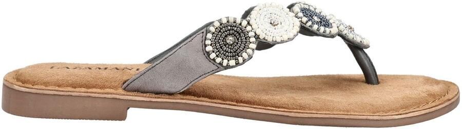 Lazamani Loua Dames Teenslippers Suede Grey - Foto 3