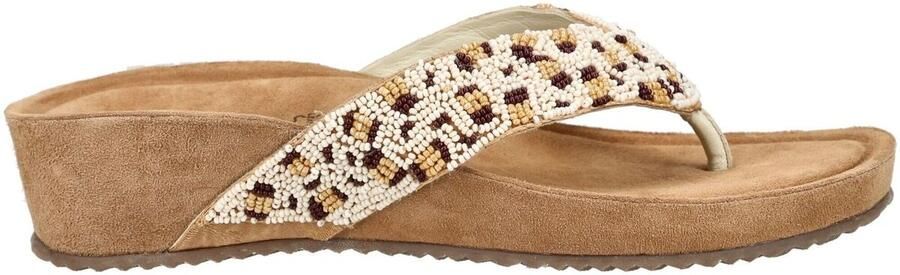 Lazamani Liv Dames Teenslippers Leer Offwhite - Foto 3