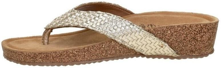 Lazamani Leia Tjoe Wedge Slippers Dames Goud - Foto 14