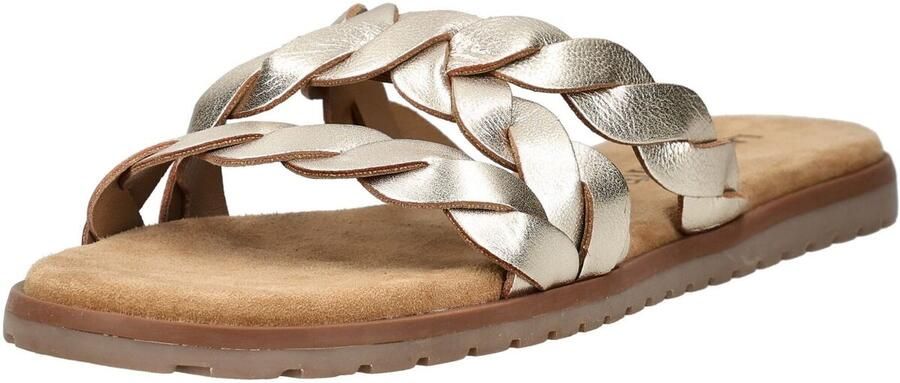 Lazamani Edsi Dames Slippers Leer Gold - Foto 2