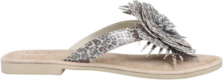 Lazamani Nomi Dames Teenslippers Suede Silver Leopard - Foto 2