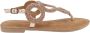 Lazamani Gita Leren Dames Sandalen Peach - Thumbnail 2