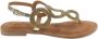 Lazamani Gita Leren Dames Sandalen Gold - Thumbnail 3