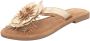 Lazamani Lily Leren Dames Slippers Gold - Thumbnail 3