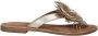 Lazamani Lily Leren Dames Slippers Gold - Thumbnail 4