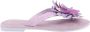 Lazamani Daisy Leren Dames Slippers Lilac - Thumbnail 2