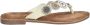 Lazamani Luna Leren Dames Slippers Off-White - Thumbnail 92