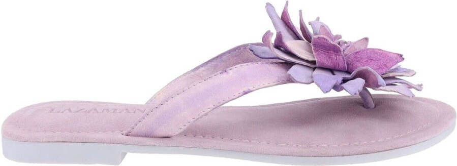 Lazamani Daisy Leren Dames Slippers Lilac - Foto 2