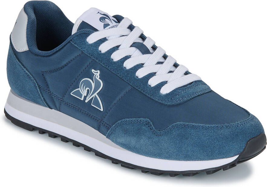 Le Coq Sportif Nylon and Leather Lace-Up Sneakers Light Blue - Foto 4