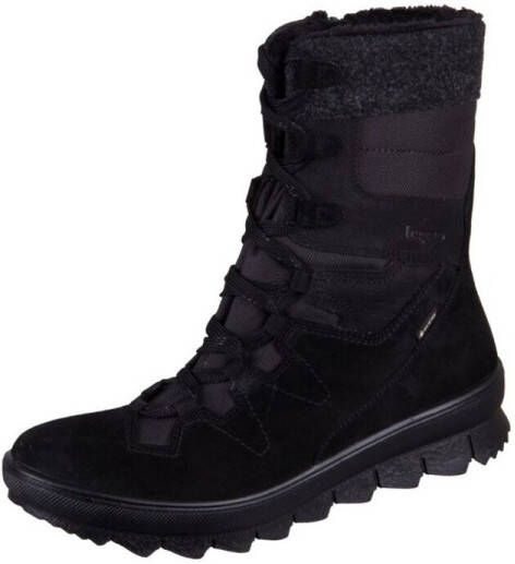 Legero Hoge Sneakers Novara Schwarz Velour Textil