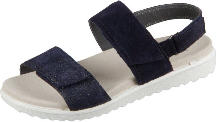 Comfortabele Dames Sandalen met Klittenband Beige Nubuck - Foto 2